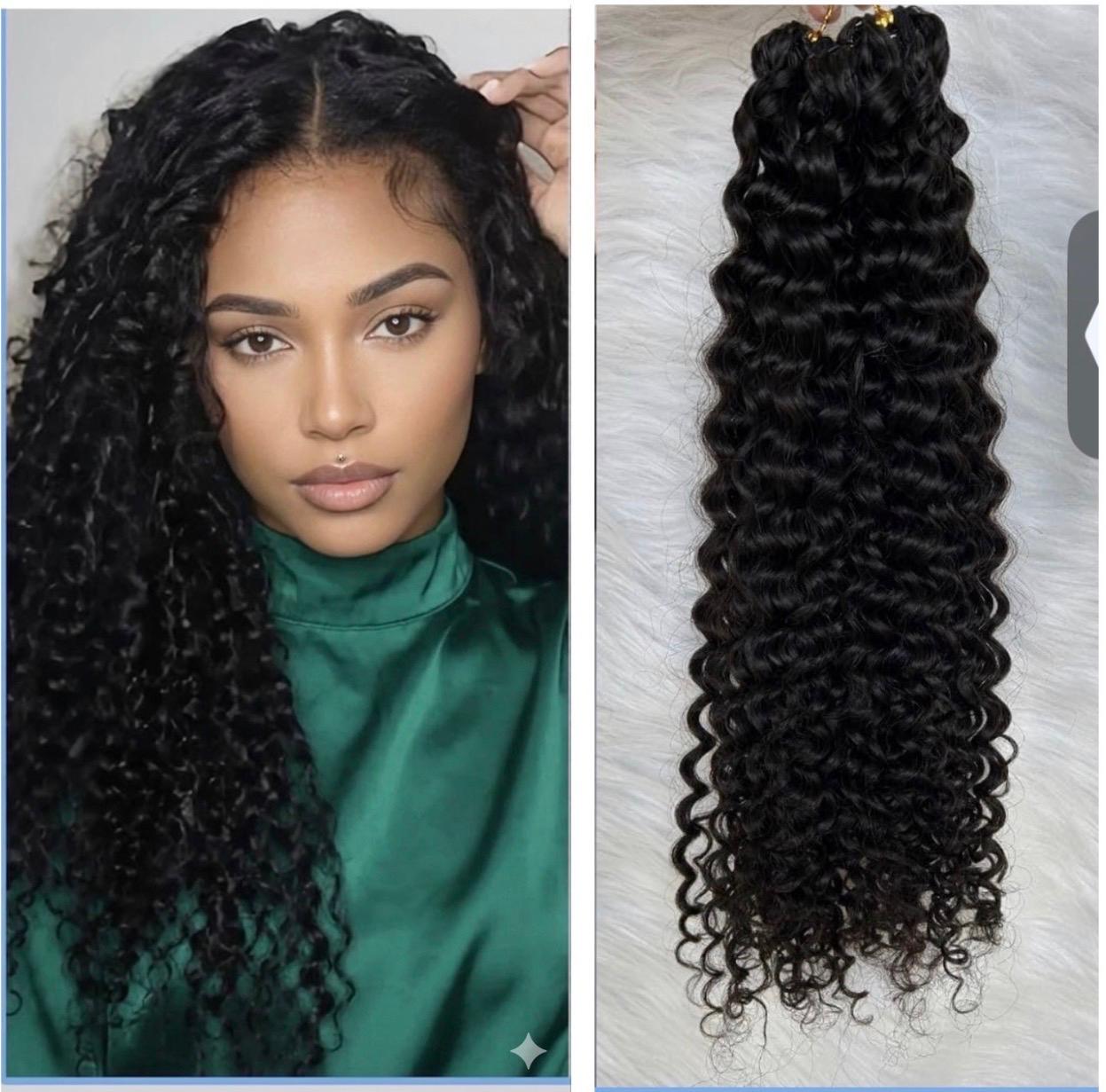 BRAID  CURLY HUMAN HAIR 24 INCH